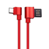 1.2M USB Type-C Data Cable Right-angle Design Fast Charging Cable For Samsung S8 Xiaomi Huawei