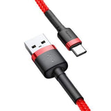 Baseus 3A QC3.0 High-density Braided Type C Fast Charging Data Cable 1M For Oneplus 6 5t Xiaomi Mi8