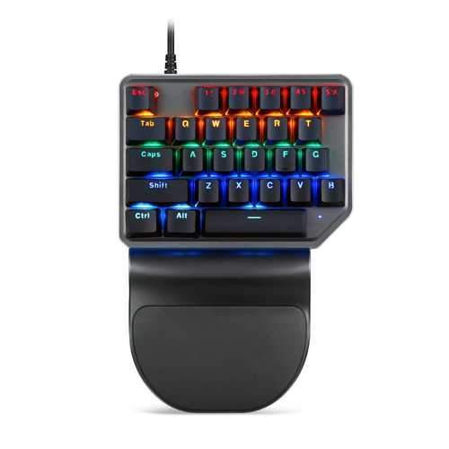 Motospeed K27 One Hand Gaming Backlight Keyboard Blue Switch Singlehanded Mini Mechanical Keyboard