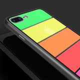 Bakeey Rainbow Scratch Resistant Tempered Glass Back Cover TPU Frame Protective Case For iPhone 8/8 Plus/7/7 Plus/6/6 Plus/6s/6s Plus