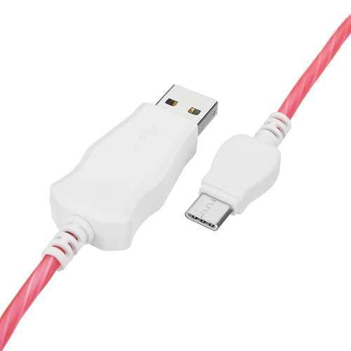 Bakeey 2.4A Flowing Light Type C Fast Charging Data Cable 1M For Smart Phone Tablet