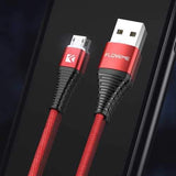 FLOVEME LED Light 2.1A Micro USB Fast Charing Data Cable 1M For Samsung S7 S6 Xiaomi Redmi Note 5