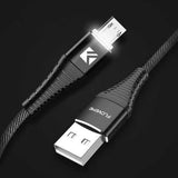 FLOVEME LED Light 2.1A Micro USB Fast Charing Data Cable 1M For Samsung S7 S6 Xiaomi Redmi Note 5