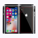 Bakeey Square Magnetic Adsorption Aluminum Alloy+Clear Tempered Glass Protective Case For iPhone X/8/8 Plus/7/7 Plus