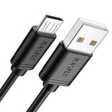 RAXFLY 2.4A Micro USB Fast Charging Data Cable 0.3M For Xiaomi Redmi Note 5 6 S7 Camera MP4