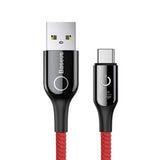 Baseus 18W Intelligent Power Off QC3.0 3A Type C Indicator Fast Charging Data Cable 1M