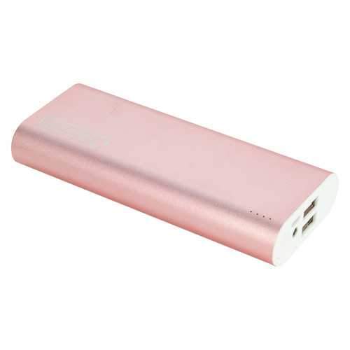 instaCHARGE 12000mAh Dual USB Power Bank Portable Battery Charger - Rose Gold