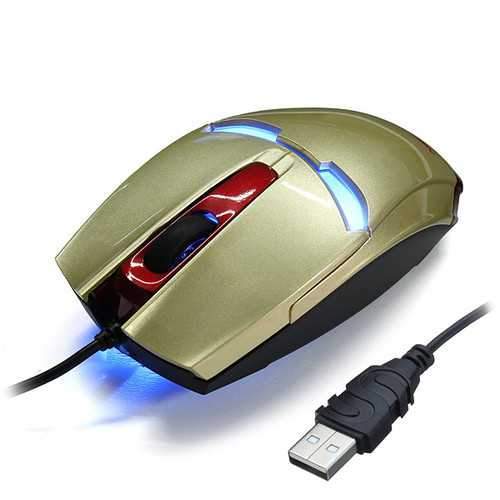 NEWMEN 1000DPI Wired Gaming USB Optical Mouse With Blue LED Light