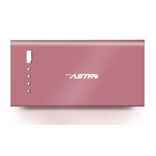 Universal Power Bank Backup High Capacity External Battery Charger 5,200 mAh with USB 5V/1A Output & USB Charging Cable (Pink)
