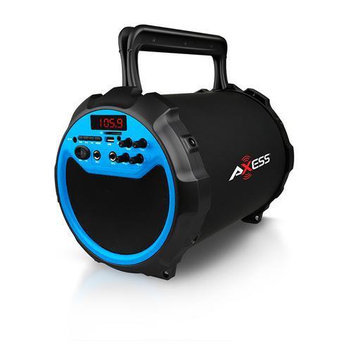 Axess BLUE Portable Bluetooth IndoorOutdoor 2.1 HiFi Loud SpeakerSing Along