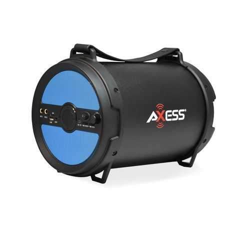 AXESS Portable Bluetooth 2.1 Hi-Fi Cylinder Loud Speaker Built-In 6" Sub Blue
