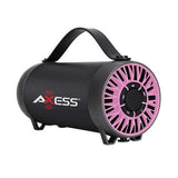 AXESS Portable Bluetooth Speaker Built-In Usb Support Fm Radio Line-In Function Rechargeable Battery