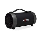 AXESS Portable In Outdoor Bluetooth Speaker BuiltIn Radio Rechargeable Battery 4Inch Subwoofer Black